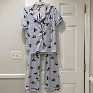 NWT.  Contempo Casuals, women’s size large, 2-piece, Doxie pajama set.